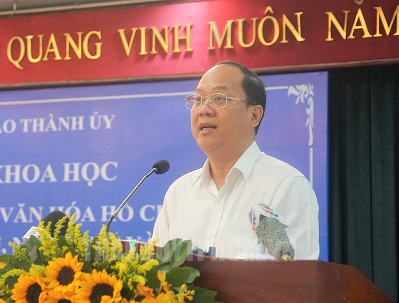 Phó Bí thư Thành ủy TP. Hồ Chí Minh Nguyễn Hồ Hải phát biểu chỉ đạo hội thảo.